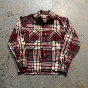 50’s Sanforized Loop Collar Square Dance Shirt By Kaynee Patchwork Plaid Sz 16
